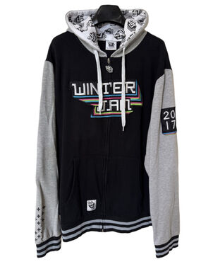 Jamtour Winter Jam 2017 Men’s Black Gray Varsity Style Hoodie Sz XXL